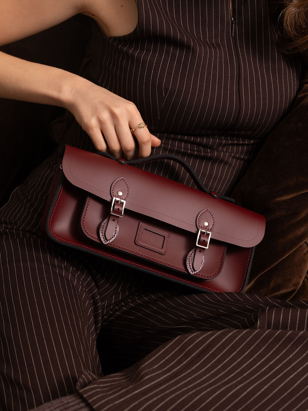 Satchel Robe The Long Satchel - Burgundy Leather Satchel | Cambridge Satchel