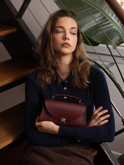 The Mini Poppy -  Oxblood