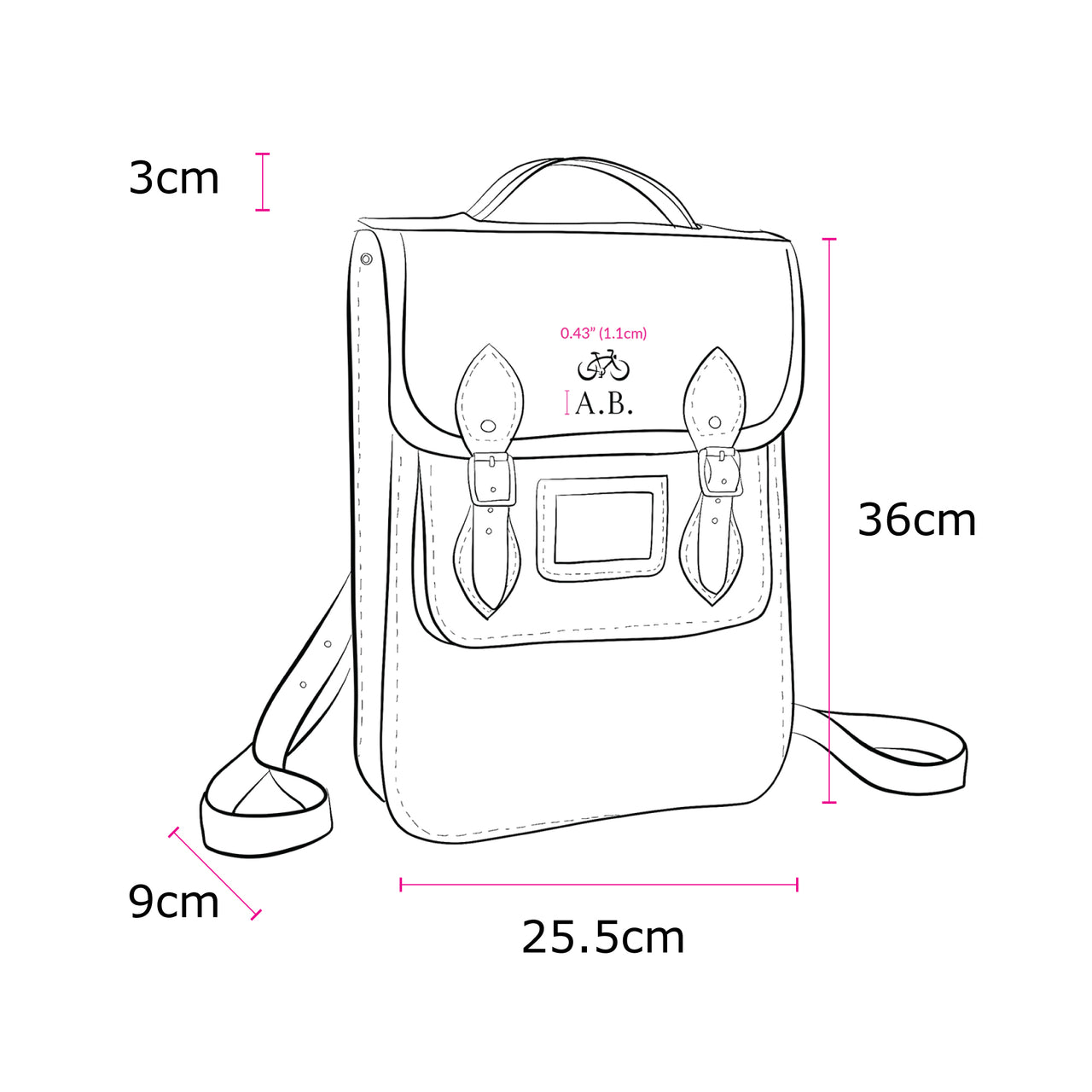 Portrait Leather Backpack - Oxblood