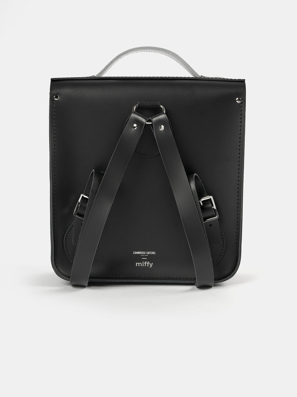 The Peekaboo Miffy Small Portrait Backpack - Black & Brilliant White