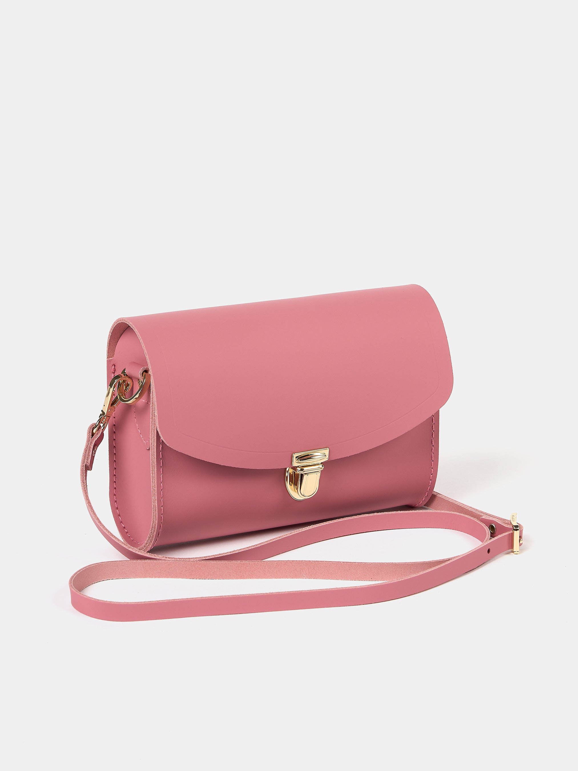 Pushlock Crossbody - Rose Pink Matte | Cambridge Satchel