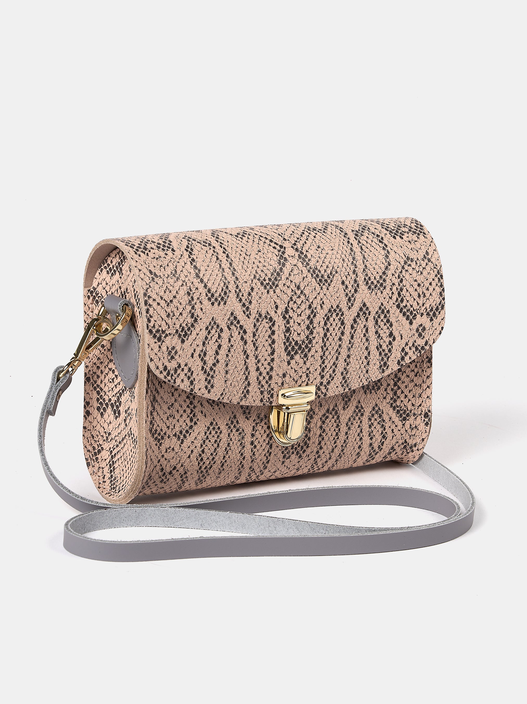 The Pushlock - Flax Matte Python & Slate Grey