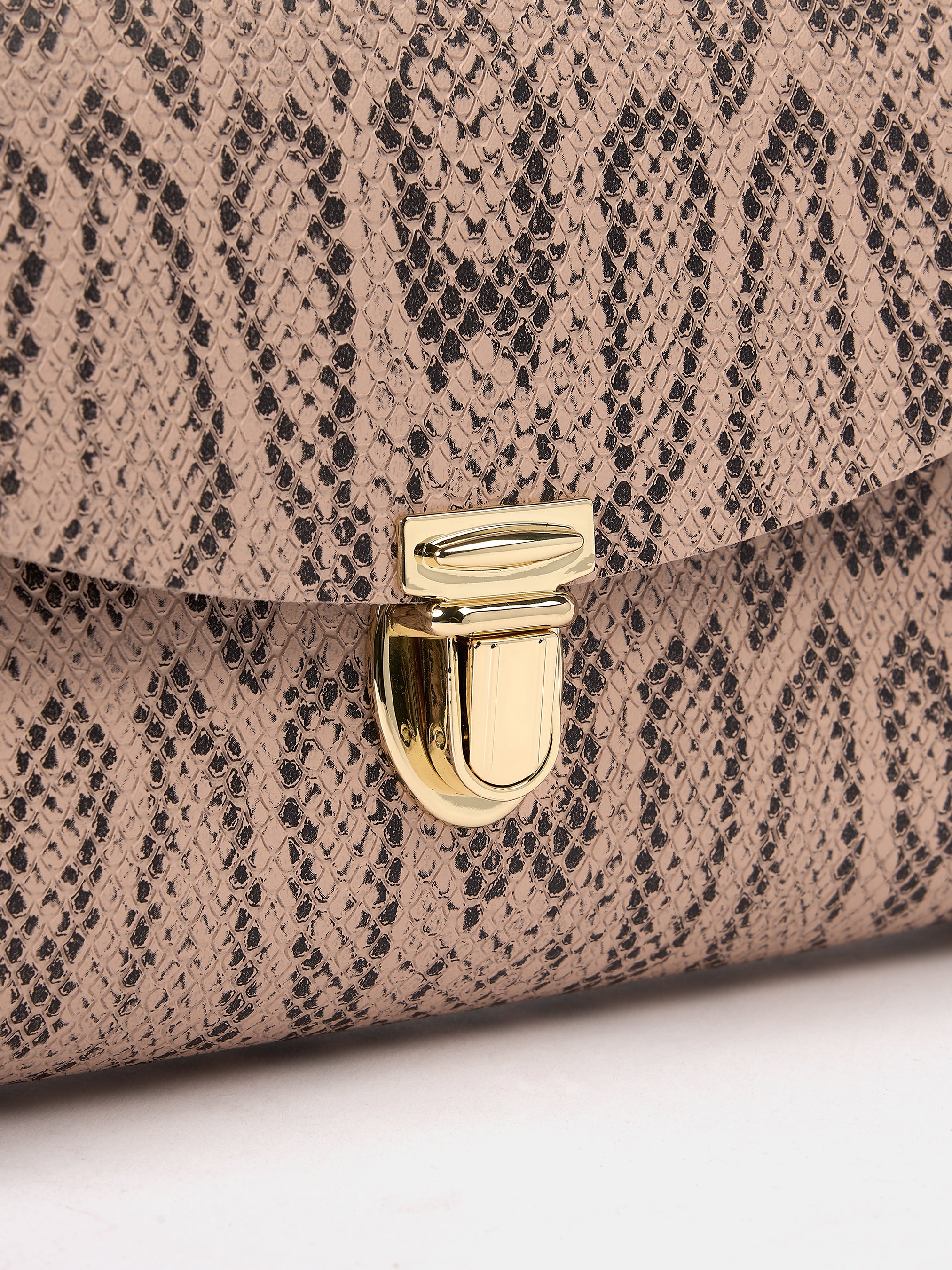 The Pushlock - Flax Matte Python & Slate Grey