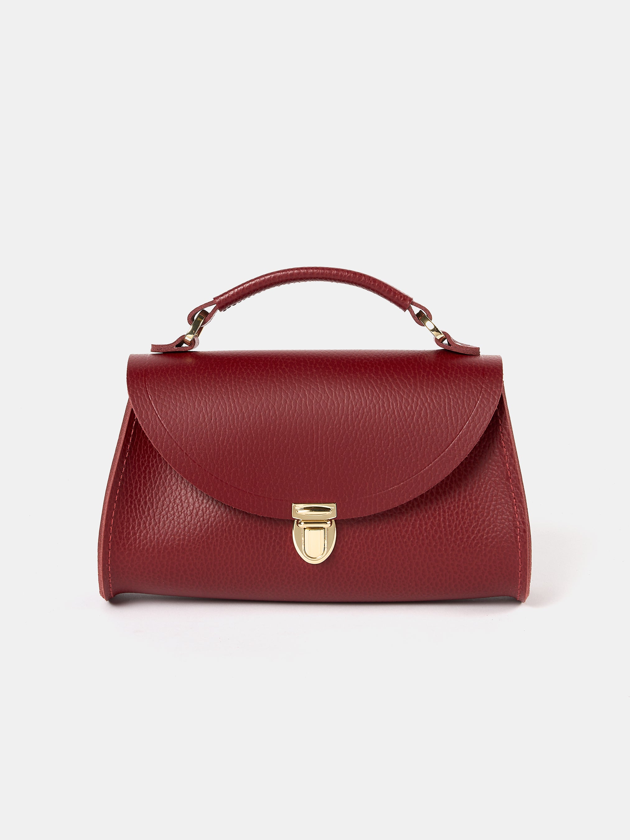 Poppy Mini Leather Handbag - Red Celtic Grain | Cambridge