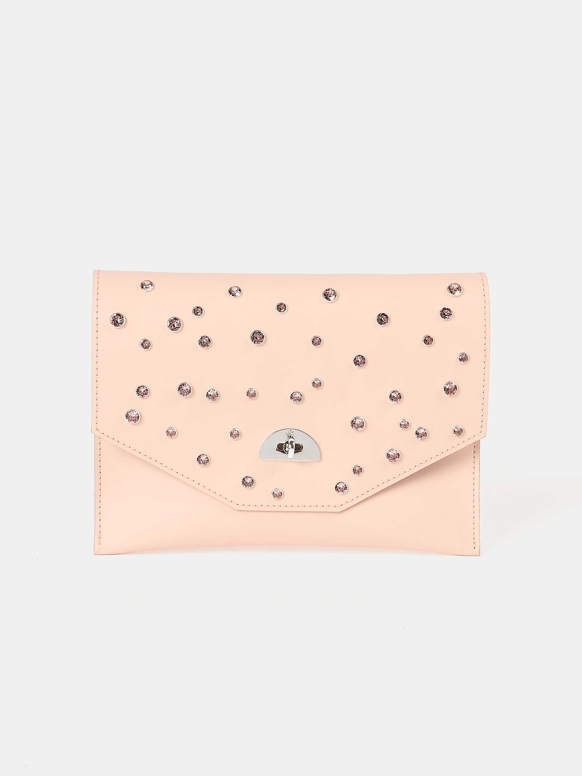 The Twist Lock Pouch - Cloud Pink | Swarovski® x Cambridge Satchel