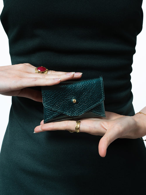 The Mini Purse - Metallic Emerald