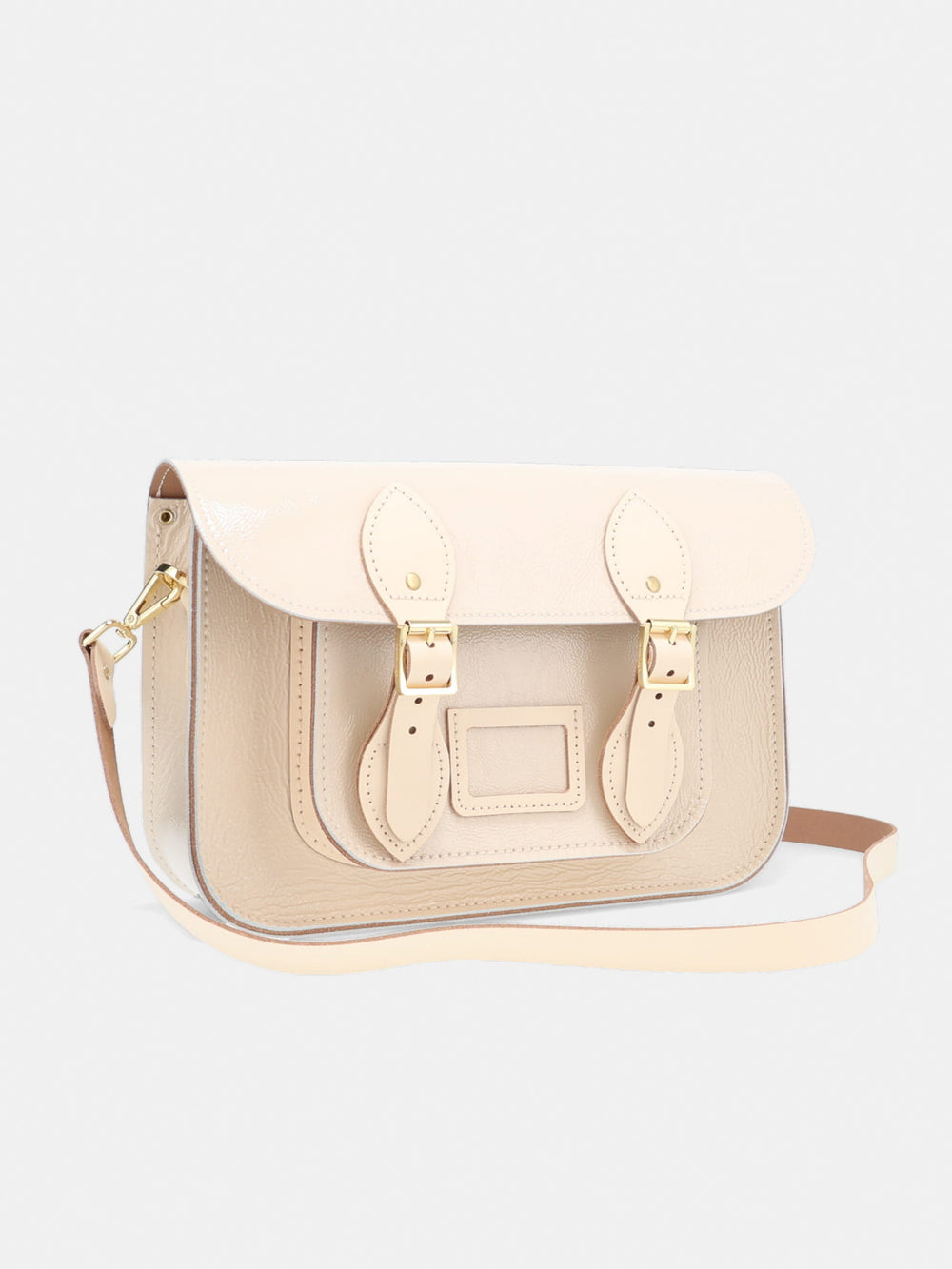 The 11 Inch Satchel - Vanilla Patent
