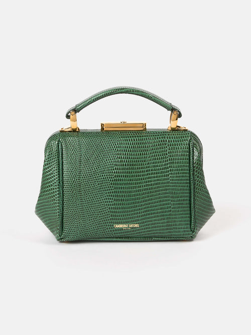 The Mini Sophie - Green Lizard Printed Calf
