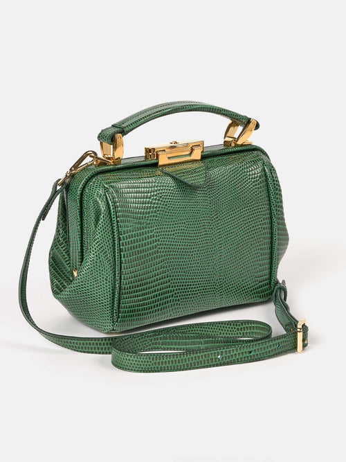 The Mini Sophie - Green Lizard Printed Calf