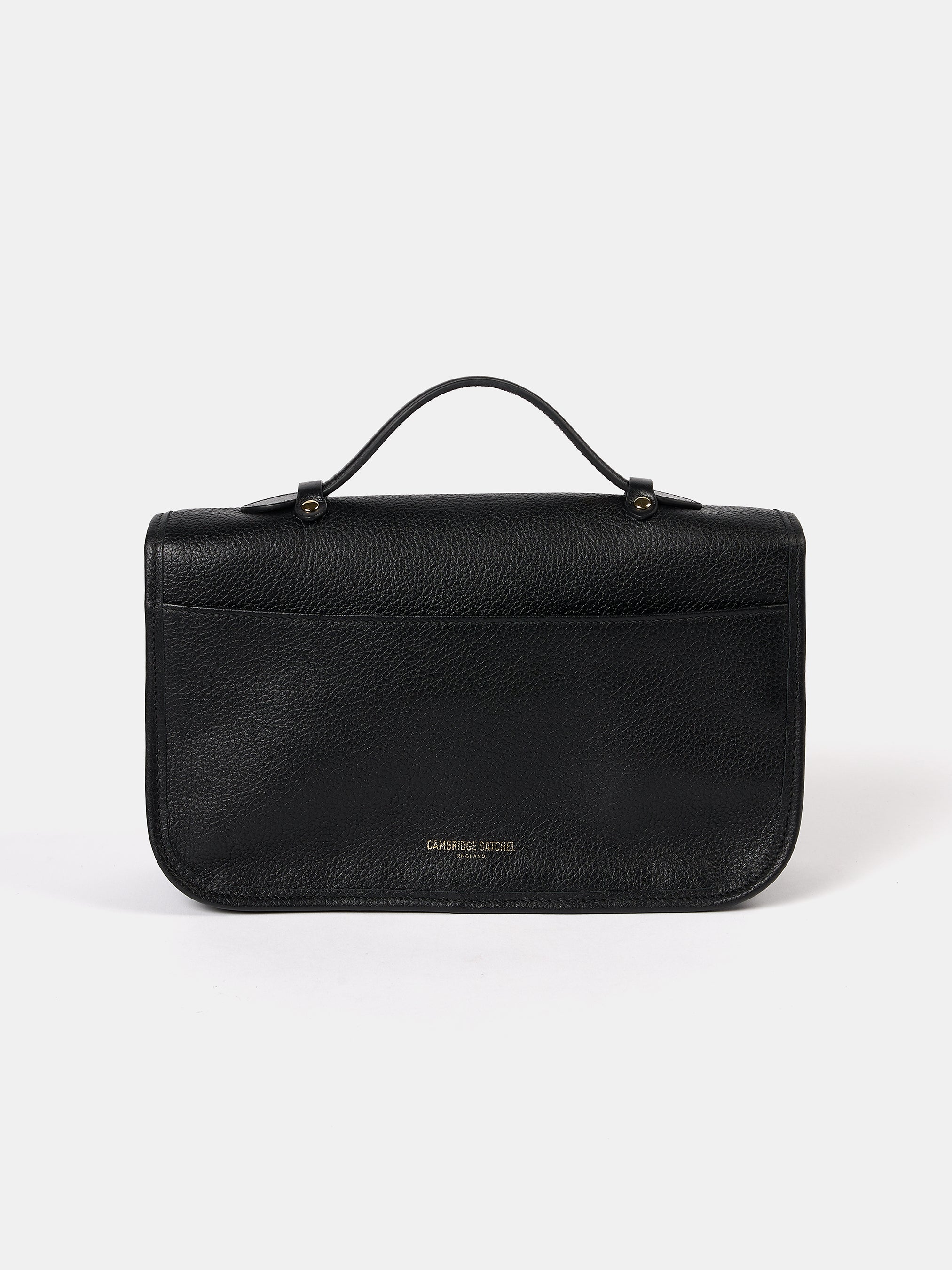 The Soft Leather Satchel Black Calf Grain Cambridge Satchel