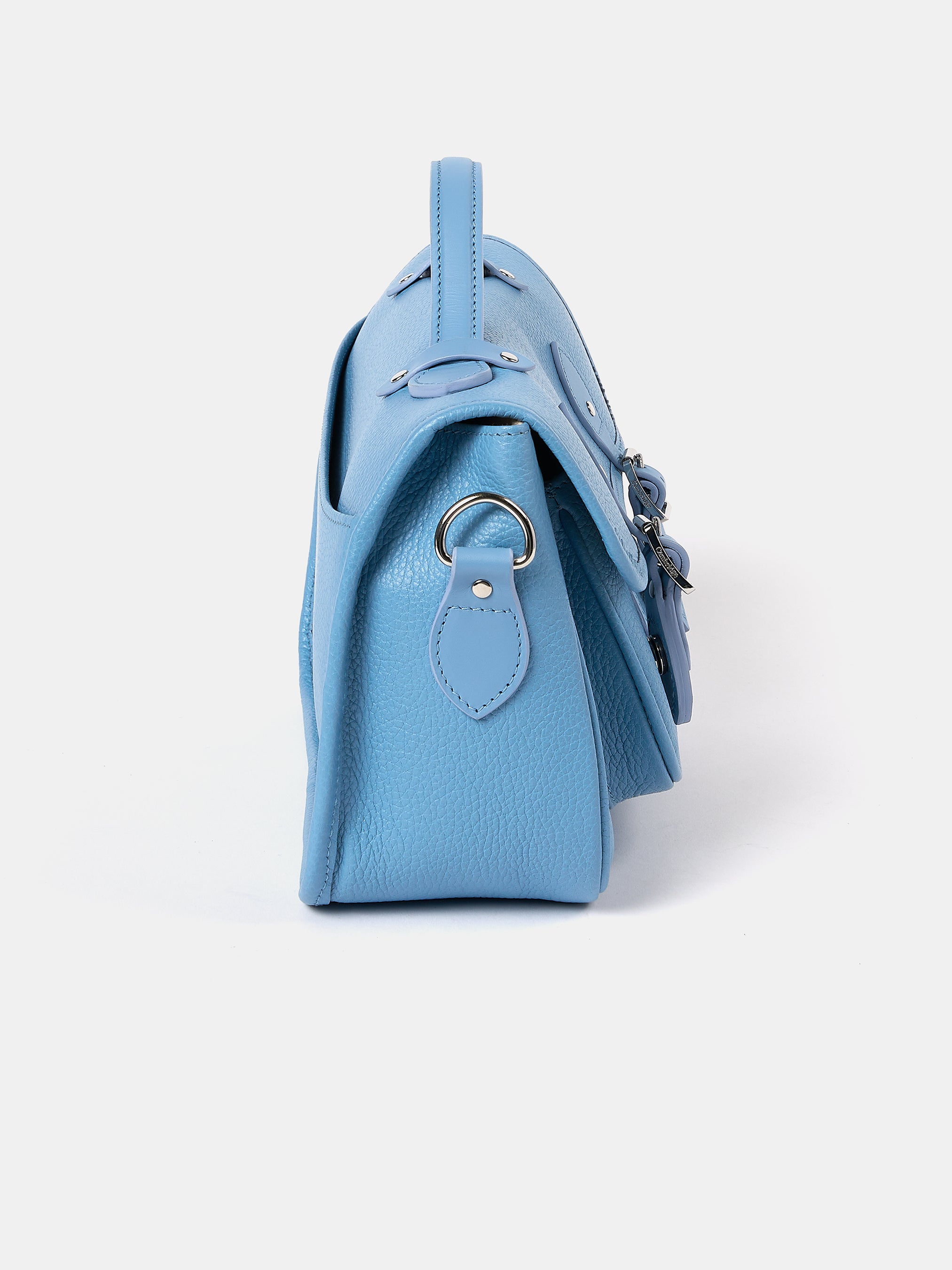 The Soft Leather Satchel - Cloud Blue Calf Grain | Cambridge Satchel