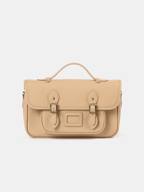 The Soft Satchel - Latte Calf Grain