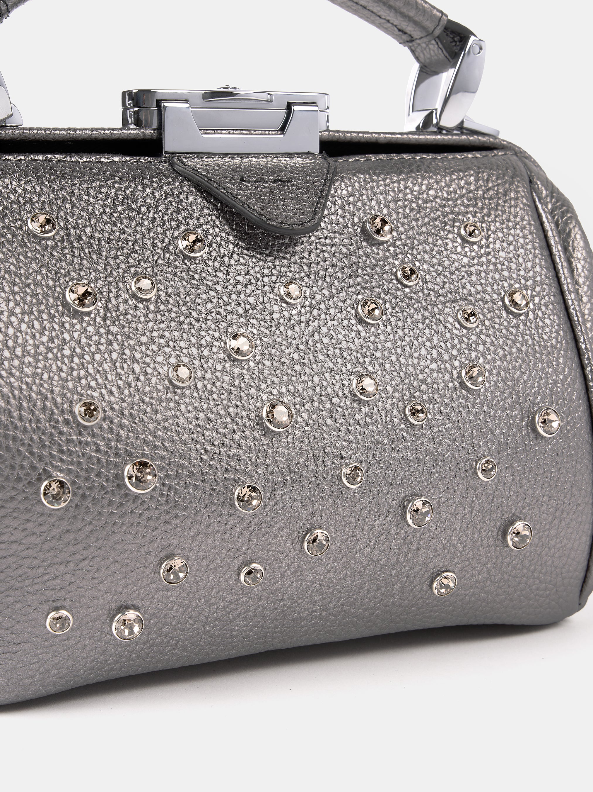 The Mini Sophie - Gunmetal Calf Grain | Swarovski® x Cambridge Satchel