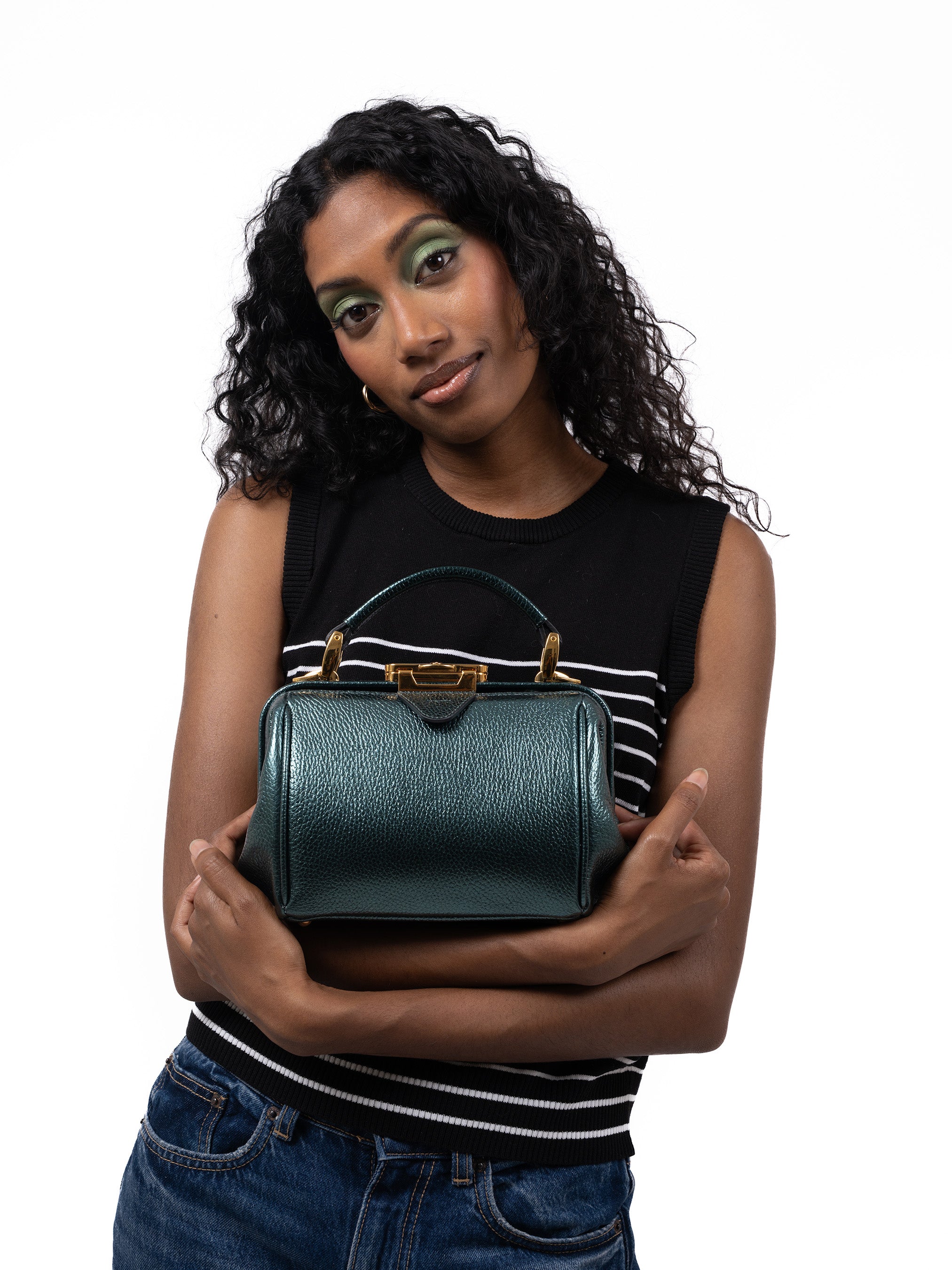 SOPHIA 宝島 Sophie Mini Handbag - Metallic Emerald | Wicked For Good x