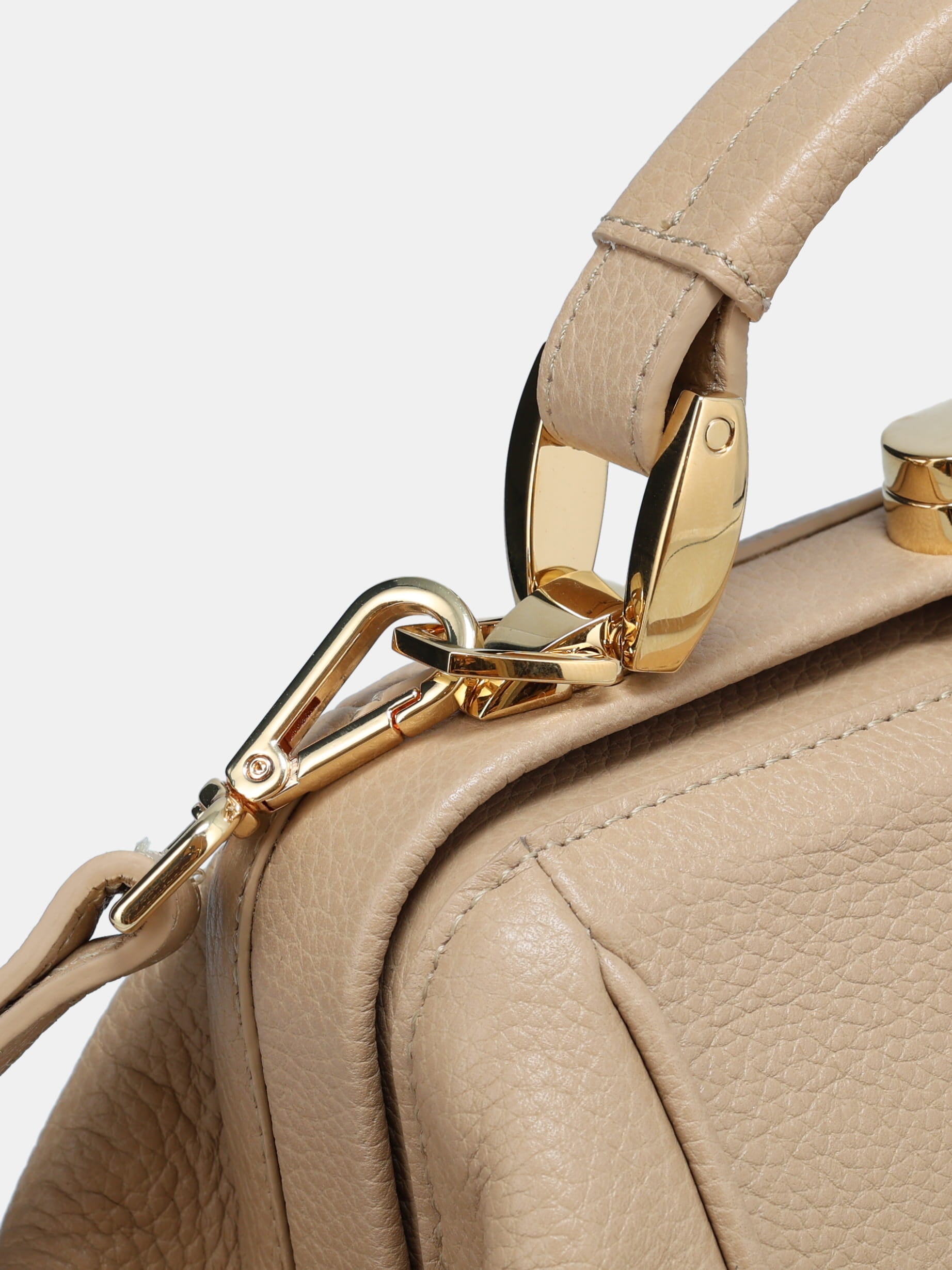 Sophie Mini Handbag - Latte Beige Calf Grain | Cambridge Satchel