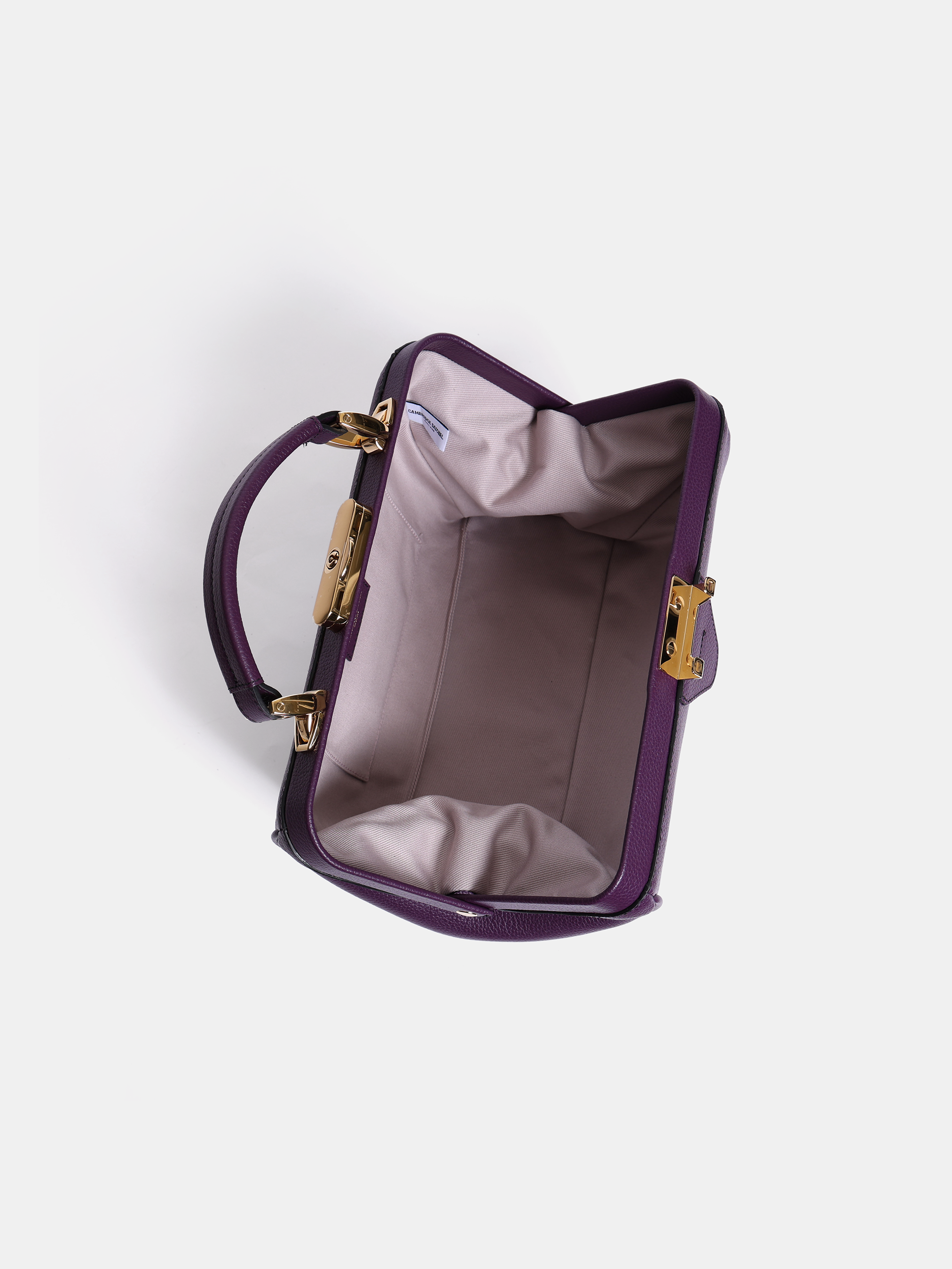 Sophie Purple Leather Top-Handle Bag | Cambridge Satchel