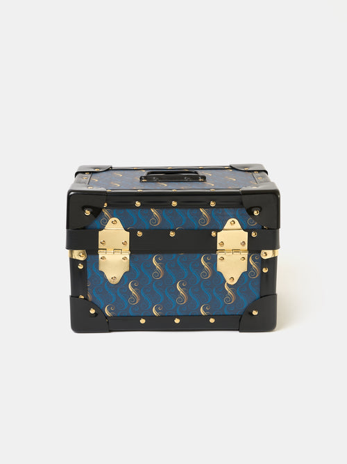 The Mini Trunk - Shiz Blue with 'S' Repeat Print