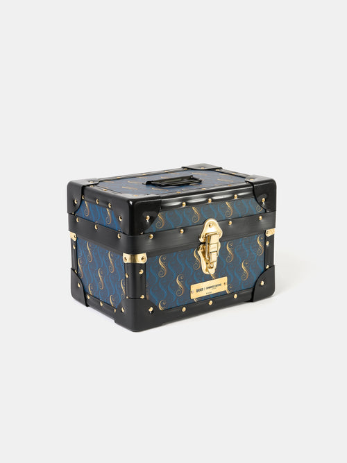 The Mini Trunk - Shiz Blue with 'S' Repeat Print