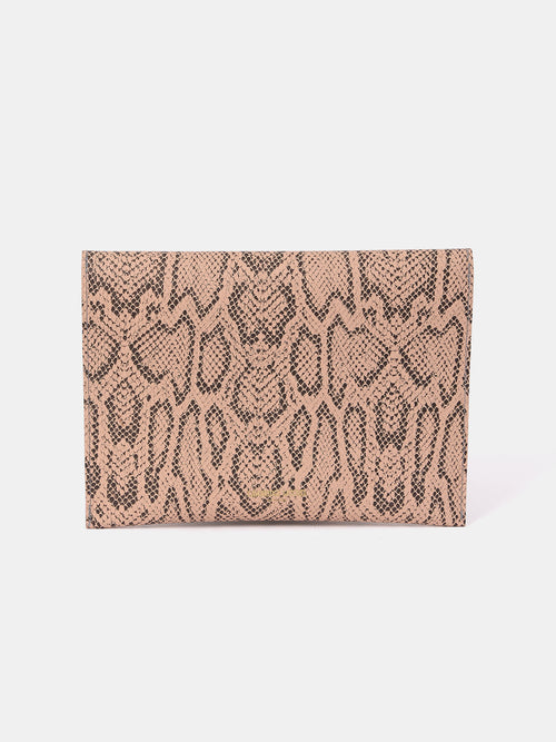The Twist Lock Pouch - Flax Matte Python