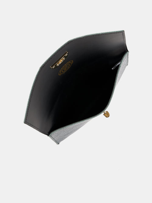 The Twist Lock Pouch - Metallic Emerald