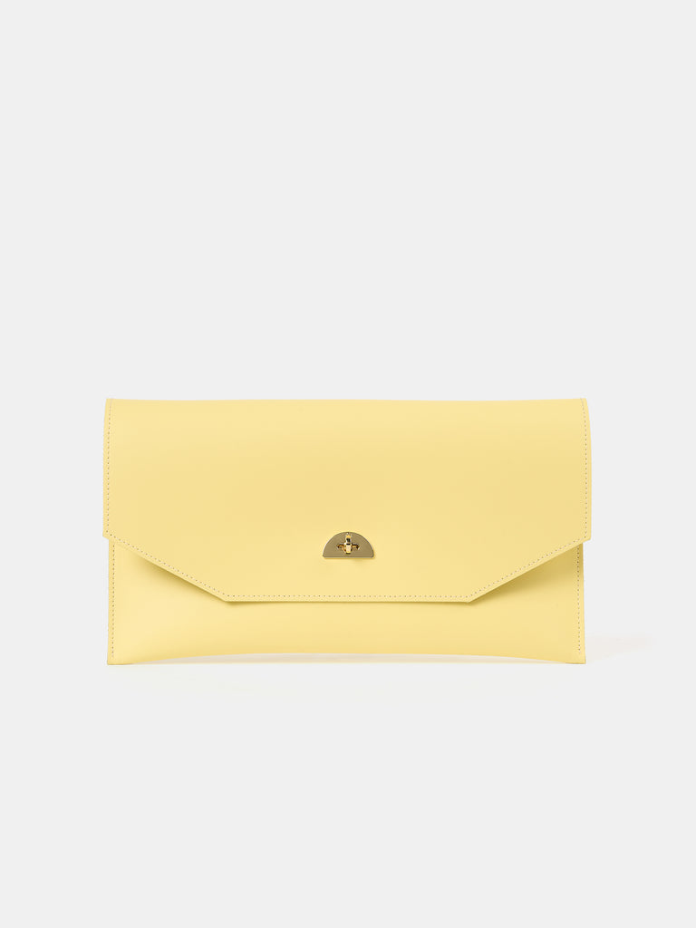 Oversized Twist Lock Pouch Lemon