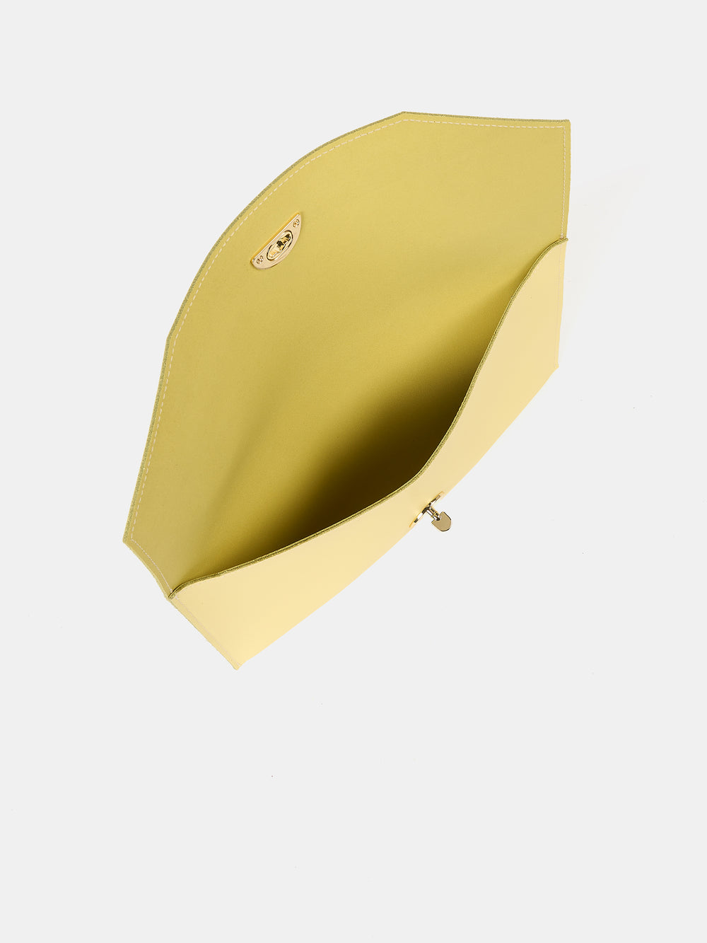 The Oversized Twist Lock Pouch - Lemon