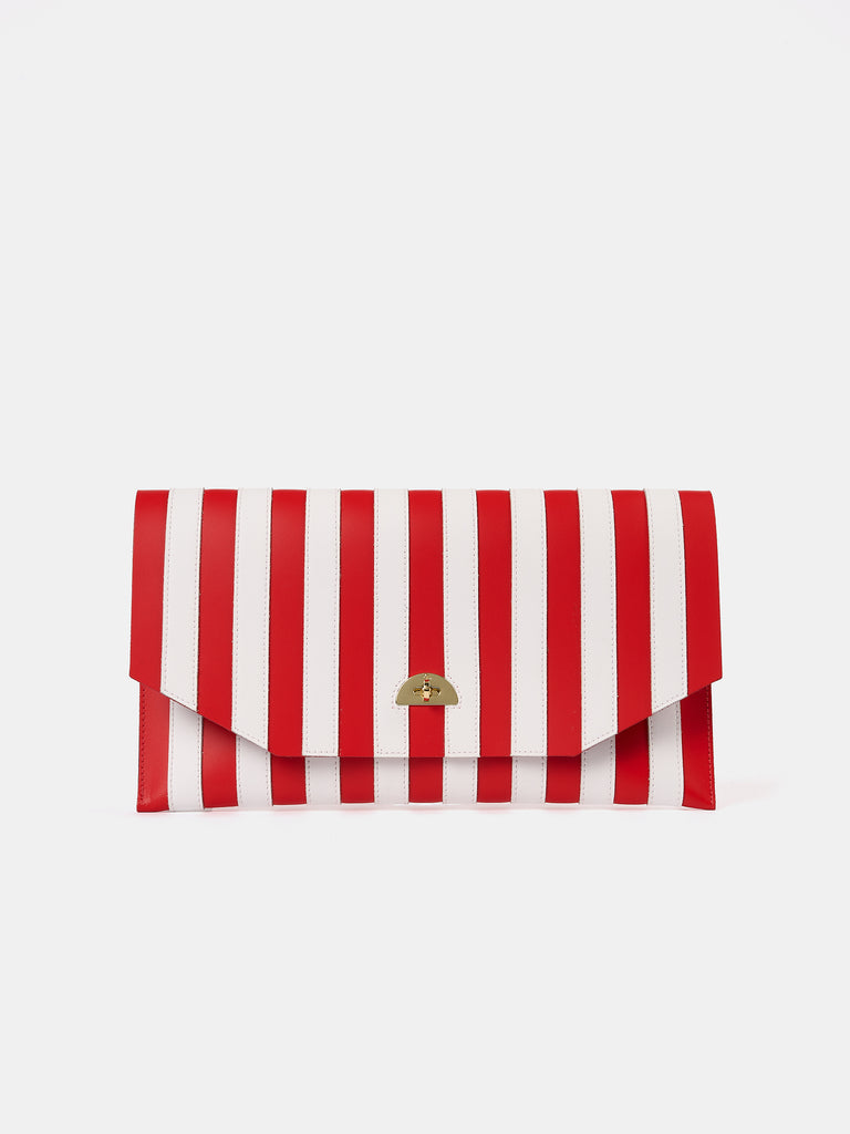 Oversized Twist Lock Pouch Bright Red & Brilliant