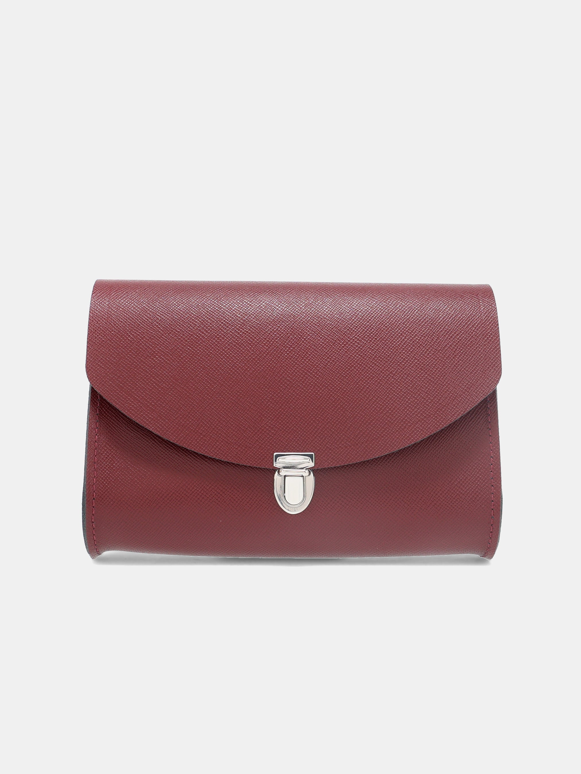 The Large Pushlock - Oxblood Saffiano