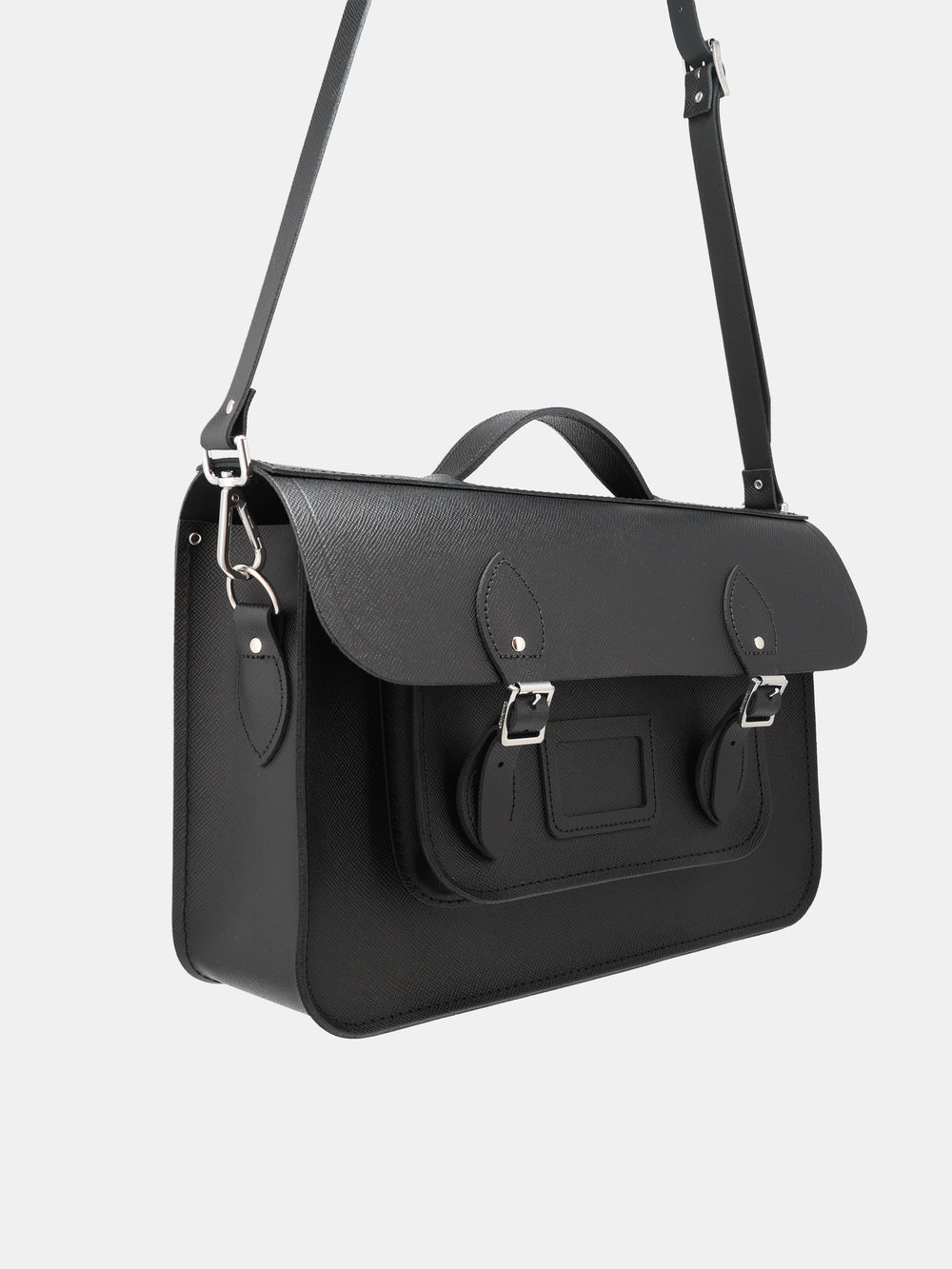 The 15 Inch Batchel - Black Saffiano