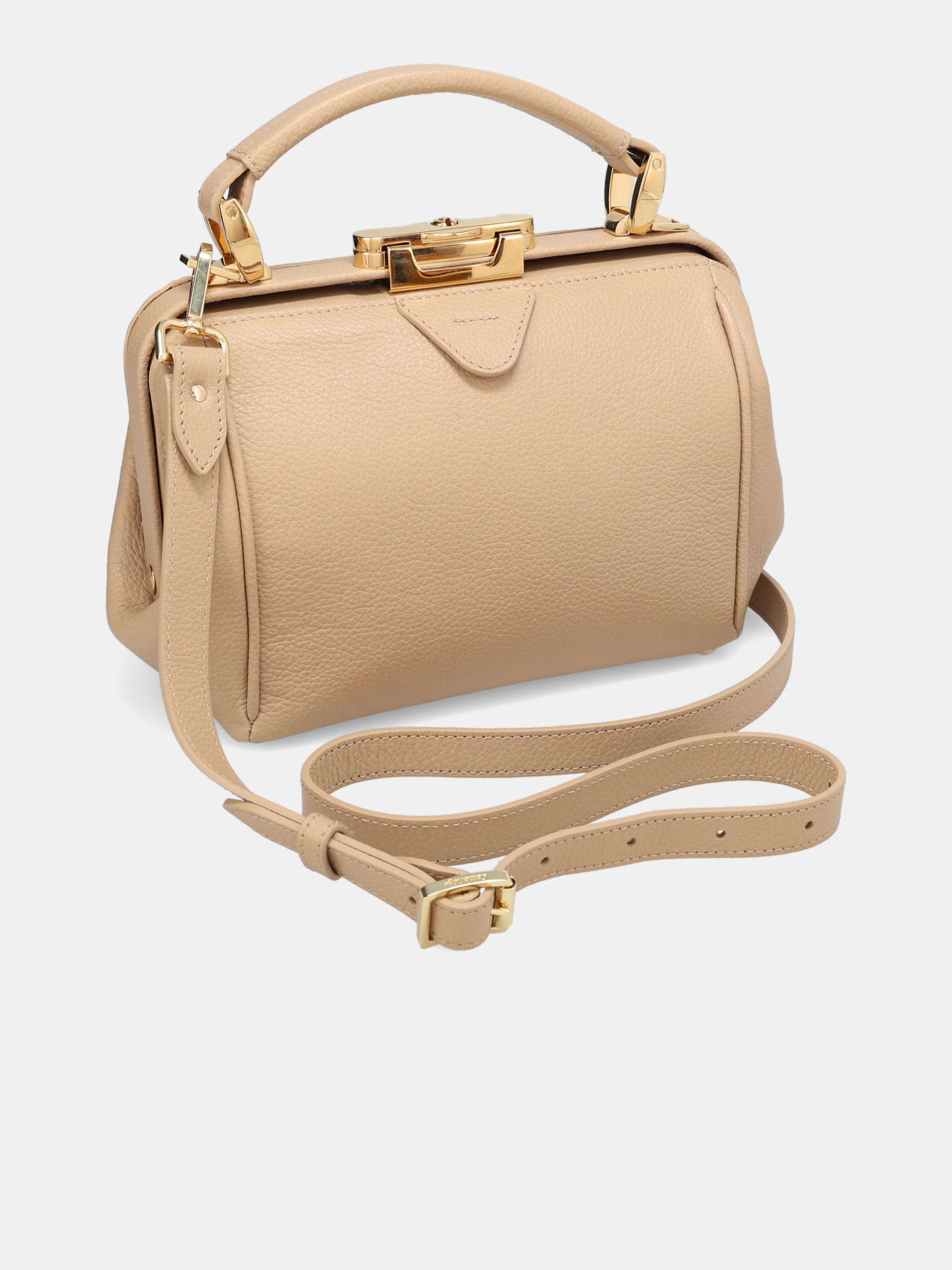 Sophie Mini Handbag - Latte Beige Calf Grain | Cambridge Satchel