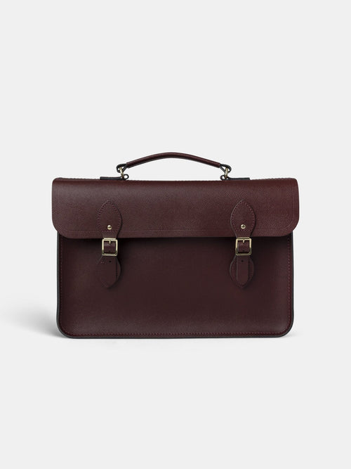 The Briefcase  - Oxblood Saffiano