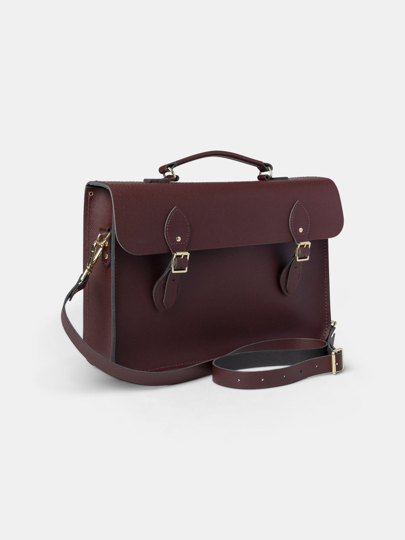 The Briefcase  - Oxblood Saffiano