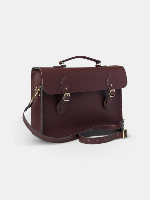 The Briefcase  - Oxblood Saffiano
