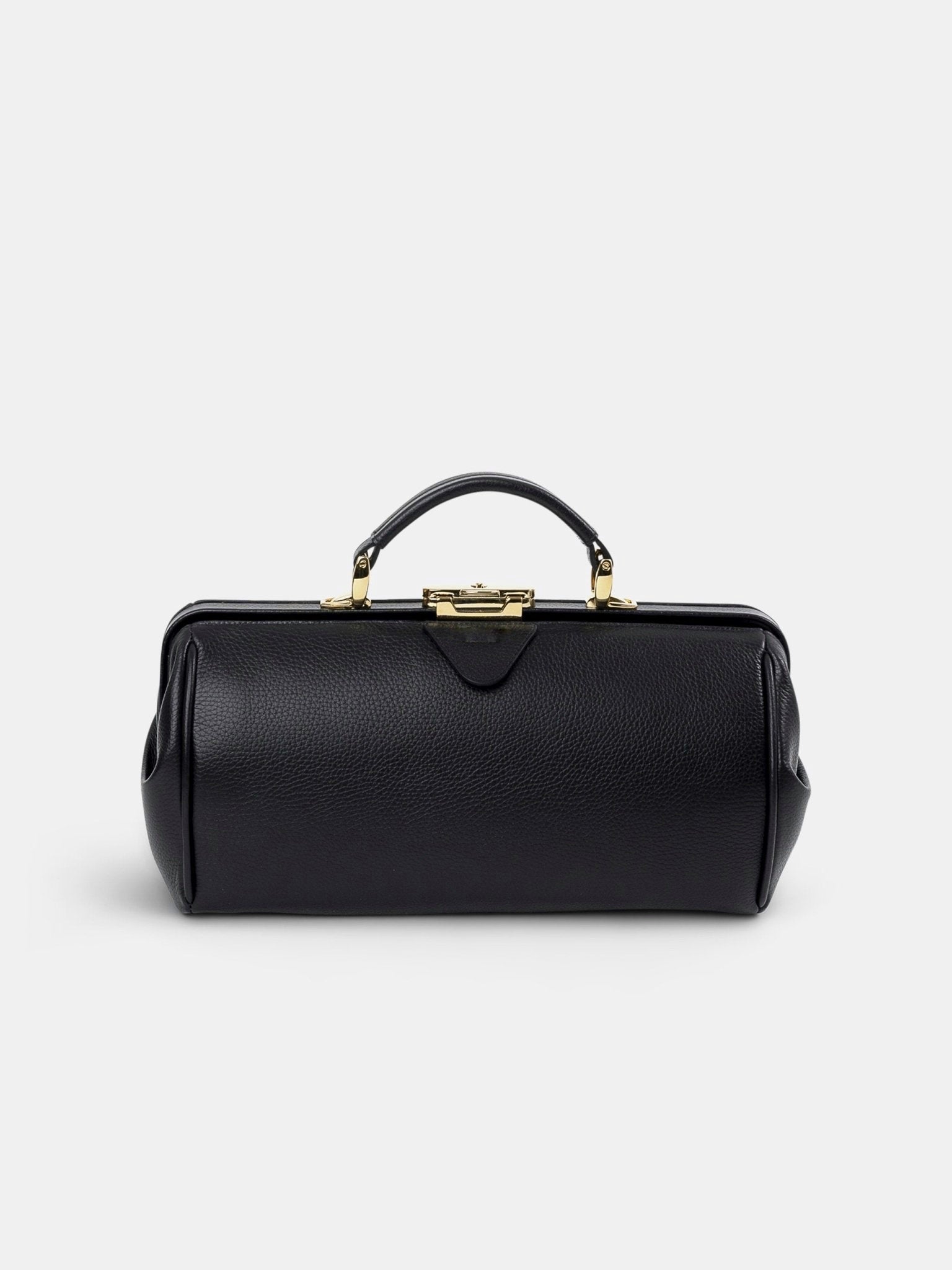 The Doctor's Bag -  Midnight Black Calf Grain