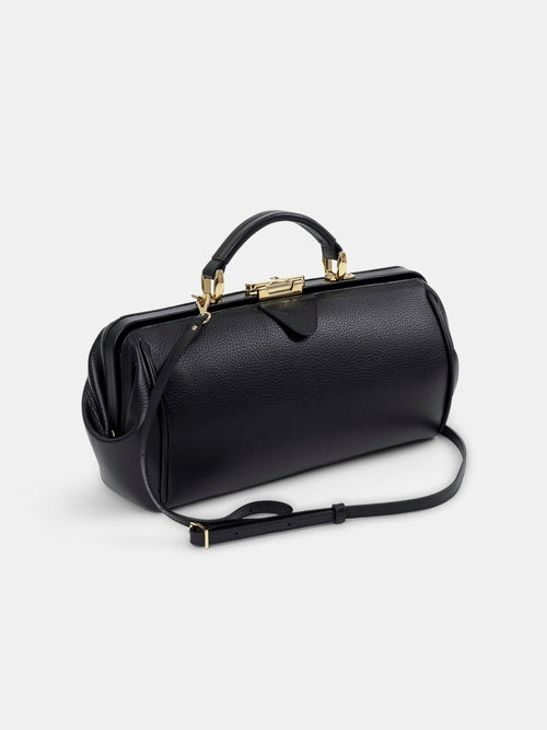 The Doctor's Bag -  Midnight Black Calf Grain