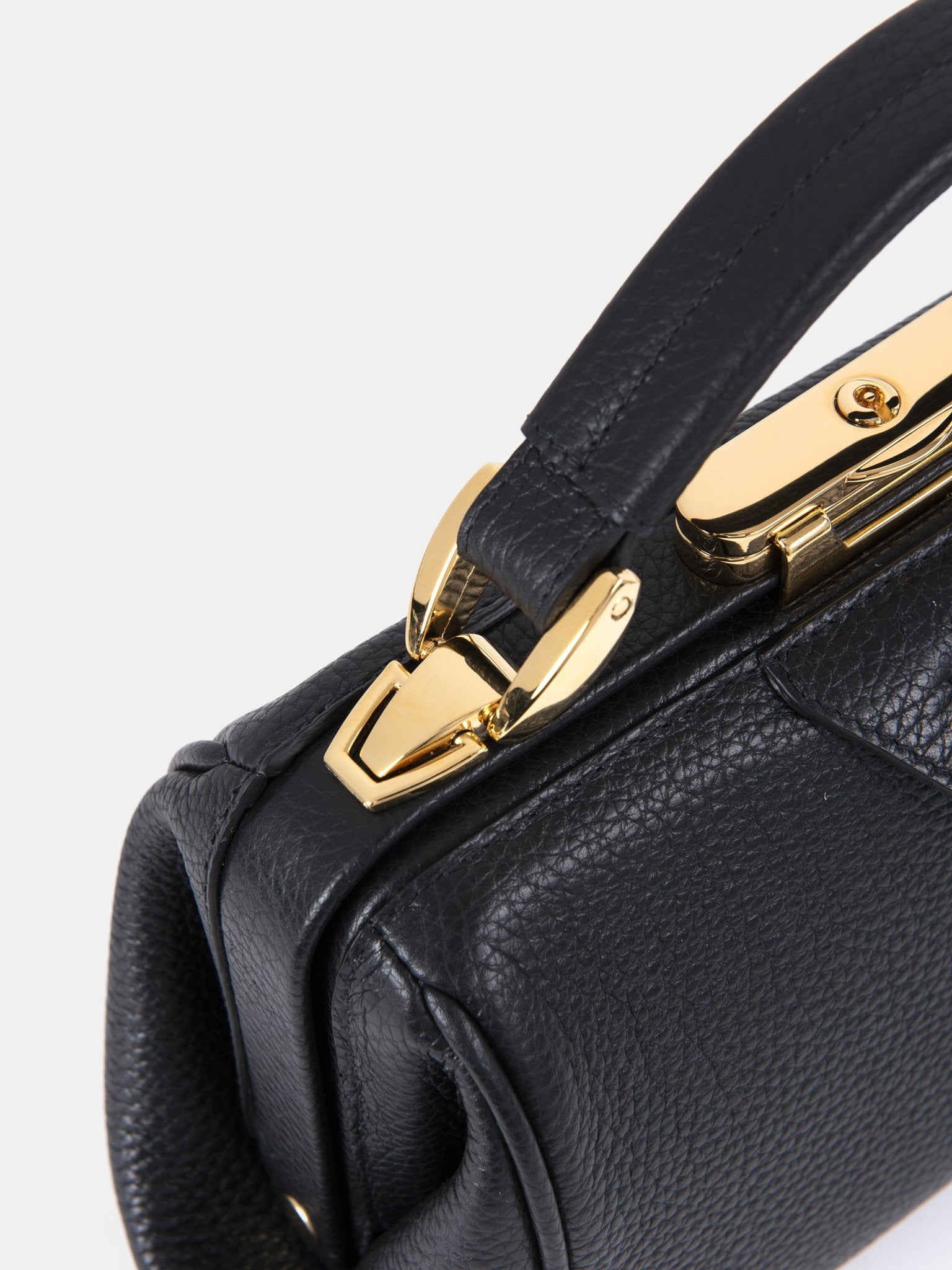 The Mini Sophie - Midnight Black Calf Grain