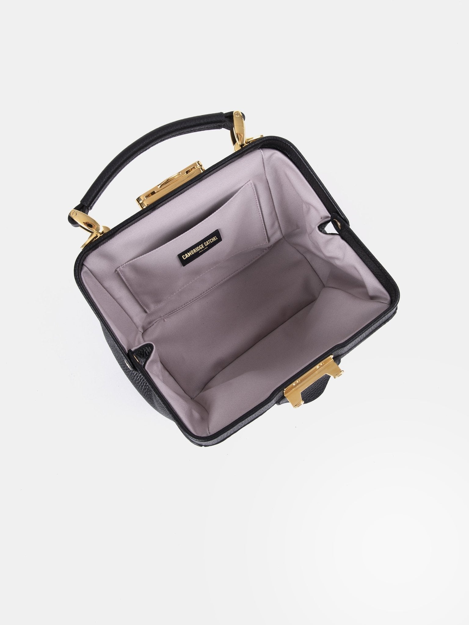 The Mini Sophie - Midnight Black Calf Grain