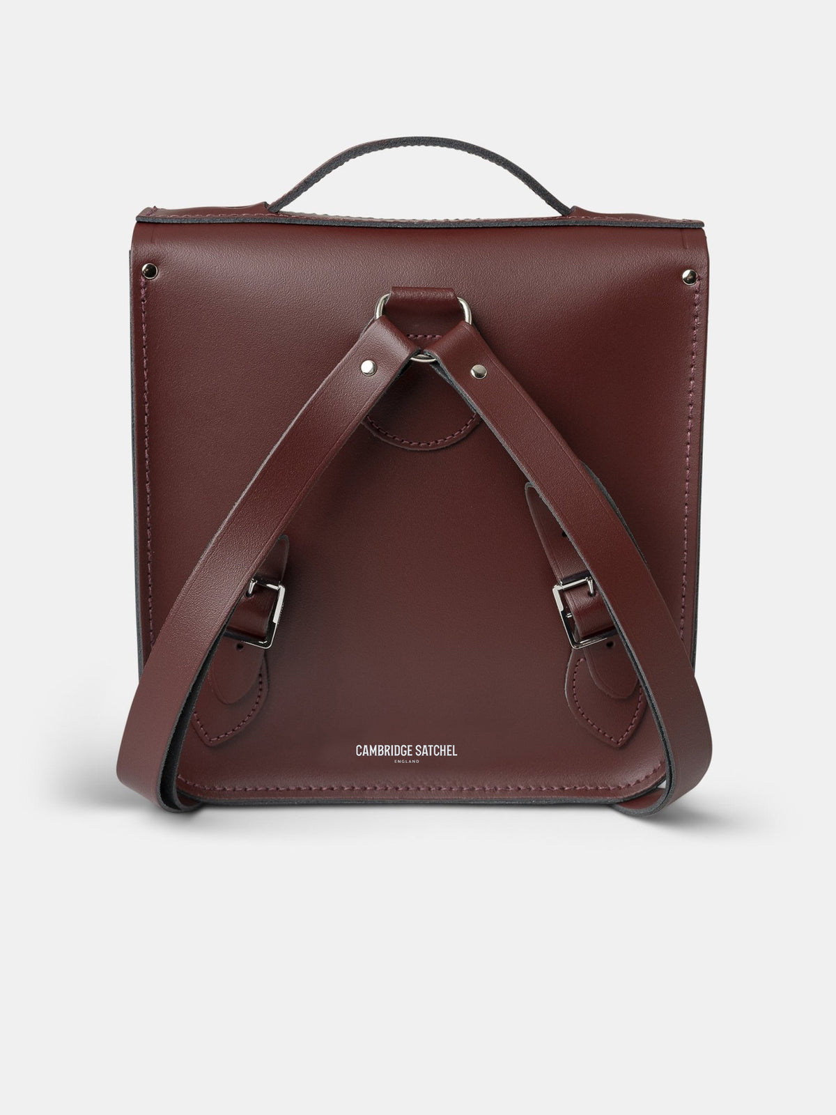 Small Burgundy Leather Backpack | Cambridge Satchel