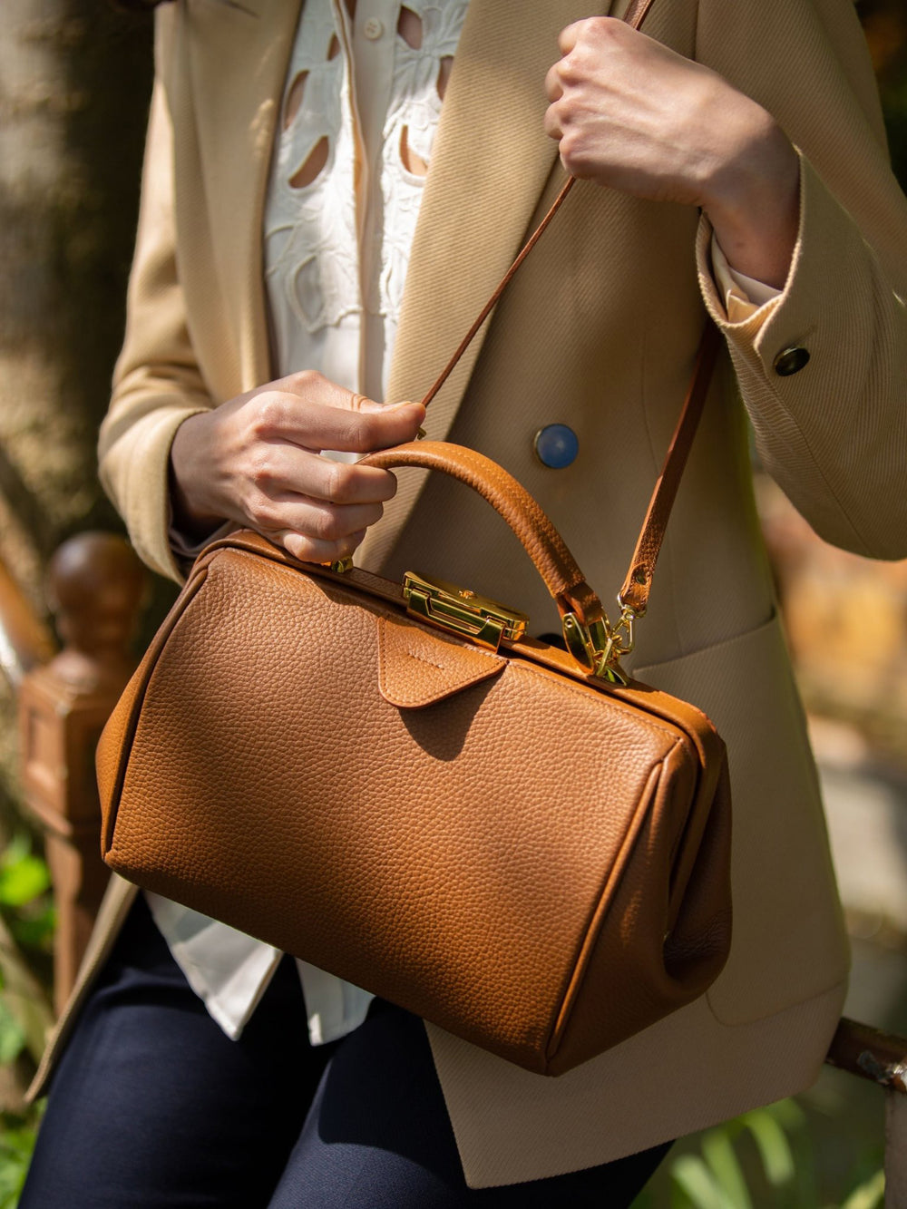 The Sophie - Havana Brown Calf Grain
