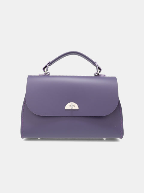 The Daisy Cambridge Satchel in Purple Velvet