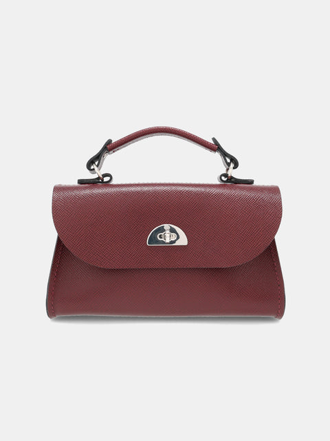 Mini Daisy Oxblood Saffiano