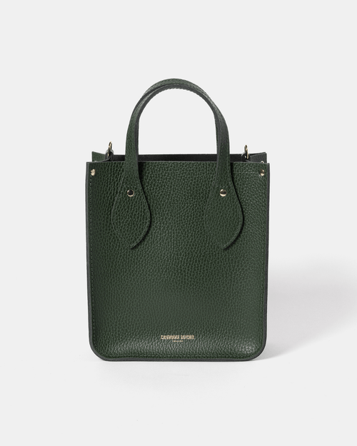 The Mini Tote - Racing Green Celtic Grain - Cambridge Satchel