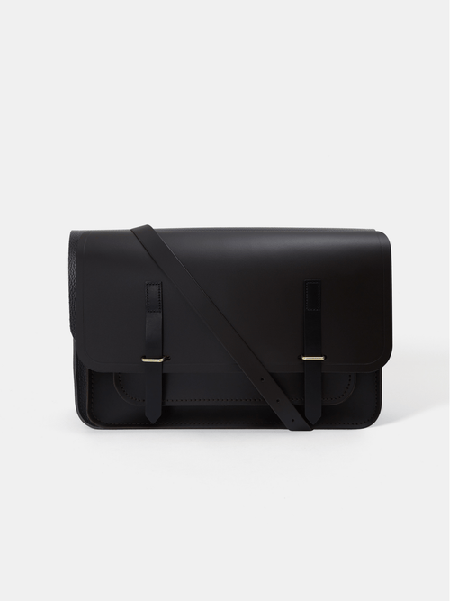 The Messenger - Dark Brown & Black Bridle - Cambridge Satchel