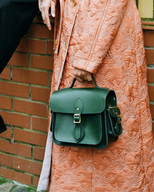 The Traveller - Racing Green Celtic Grain - Cambridge Satchel