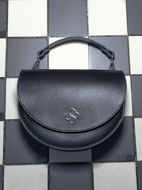 The Kate - Black Celtic Grain - Cambridge Satchel