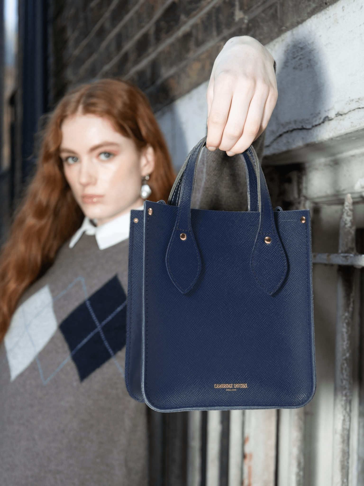 The Mini Tote - Blueberry Saffiano - Cambridge Satchel