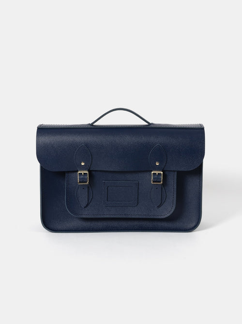 The 15 Inch Batchel - Blueberry Saffiano - Cambridge Satchel