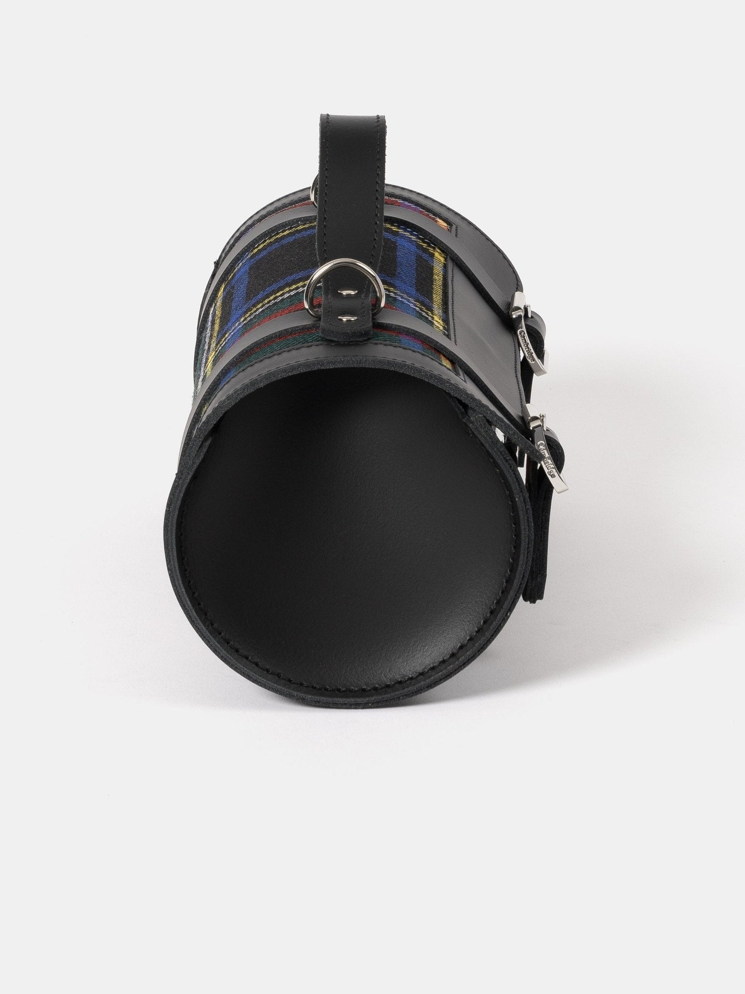 The Bowls Bag - Black with Strome Modern Tartan - Cambridge Satchel