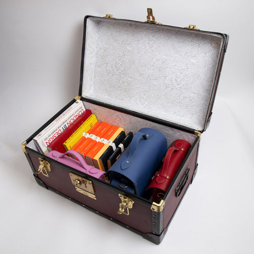 Black Cambridge Satchel Storage Box & Treasure Chest Trunk
