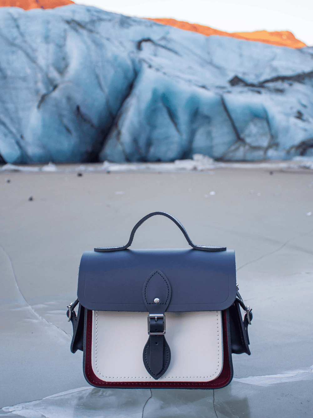 The Traveller - Clay, Oxblood & Navy - Cambridge Satchel